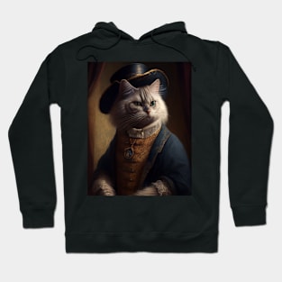 Victorian cat portrait 4 Hoodie